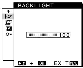 SONY SDM-M51 - Adjusting the backlight - 1