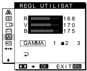 SONY SDM-M51 - Pour changer le réglage GAMMA - 1