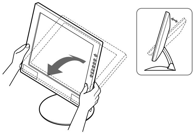 SONY SDM-M51 - Regolazione dell'inclinazione e dell'altezza - 3