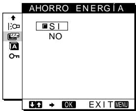 SONY SDM-M51 - Ajuste del modo de ahora de energia - 1