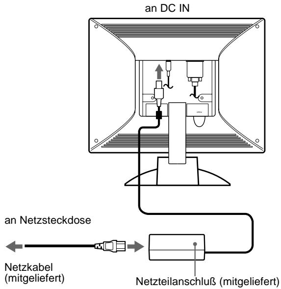 SONY SDM-M51 - Schritt 3: Anschlieben des Netzkabels - 1