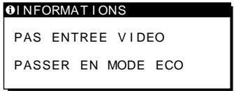 SONY SDM-M51 - Si I'indication PAS ENTREE VIDEO apparait sur I'écran - 1