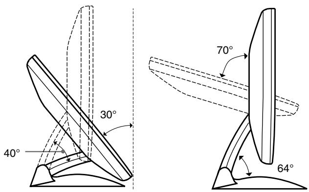 SONY SDM-M51 - Adjusting the tilt and height - 1