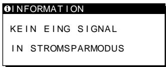 SONY SDM-M51 - Wenn KEIN EING SIGNAL auf dem Bildschirm entscheidt - 1