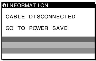 SONY SDM-M51 - If CABLE DISCONNECTED appears on the screen - 1