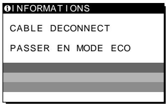 SONY SDM-M51 - Si I'indication CABLE DECONNECT apparait sur I'écran - 1