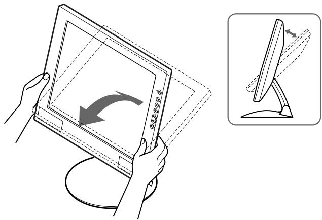 SONY SDM-M51 - Adjusting the tilt and height - 3