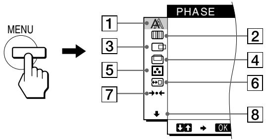 SONY SDM-M51 - Navigating the menu - 1