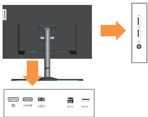 LENOVO ECRAN PCY¥27GQ-20 - Connexion et mise en marche de votre monitreur - 2