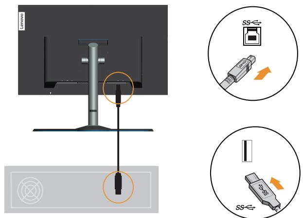 LENOVO ECRAN PCY¥27GQ-20 - Connexion et mise en marche de votre monitreur - 12