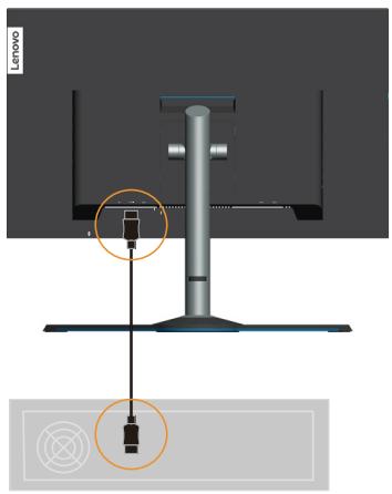 LENOVO ECRAN PCY¥27GQ-20 - Connexion et mise en marche de votre monitreur - 6