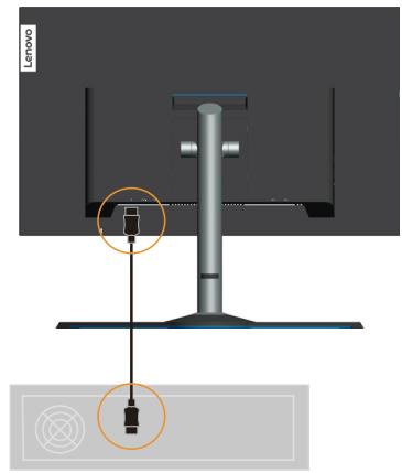 LENOVO ECRAN PCY¥27GQ-20 - Connexion et mise en marche de votre monitreur - 3