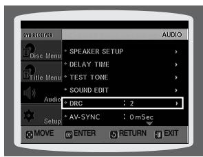 SAMSUNG HT-Z120T - CONFIGURATION DE LA COMPRESSION DRC (COMPRESSION DE LA PLAGE DYNAMIQUE) - 1