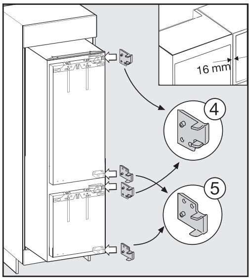 MIELE KFN372352ID - Uniquement pour les parois demeuble d'une épaisseur de 16 mm : - 1