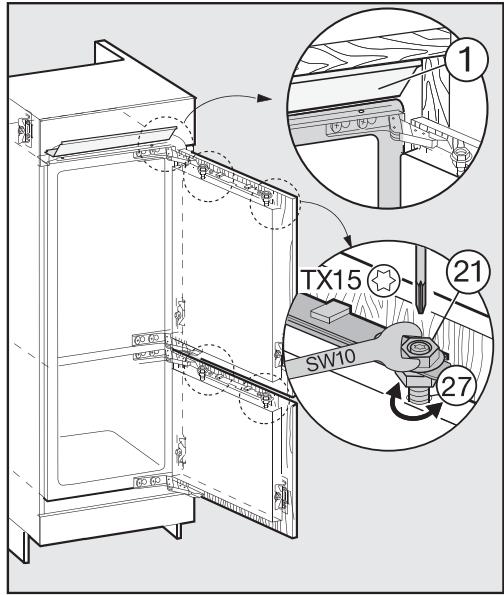 MIELE KFN372352ID - Y:Réglage de la hauteur - 1