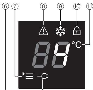 MIELE KFN372352ID - A Éléments de commande de la zone de réfrigération - 1