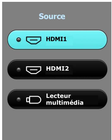 BENQ V6050 - Changement de signal d'entrée - 1