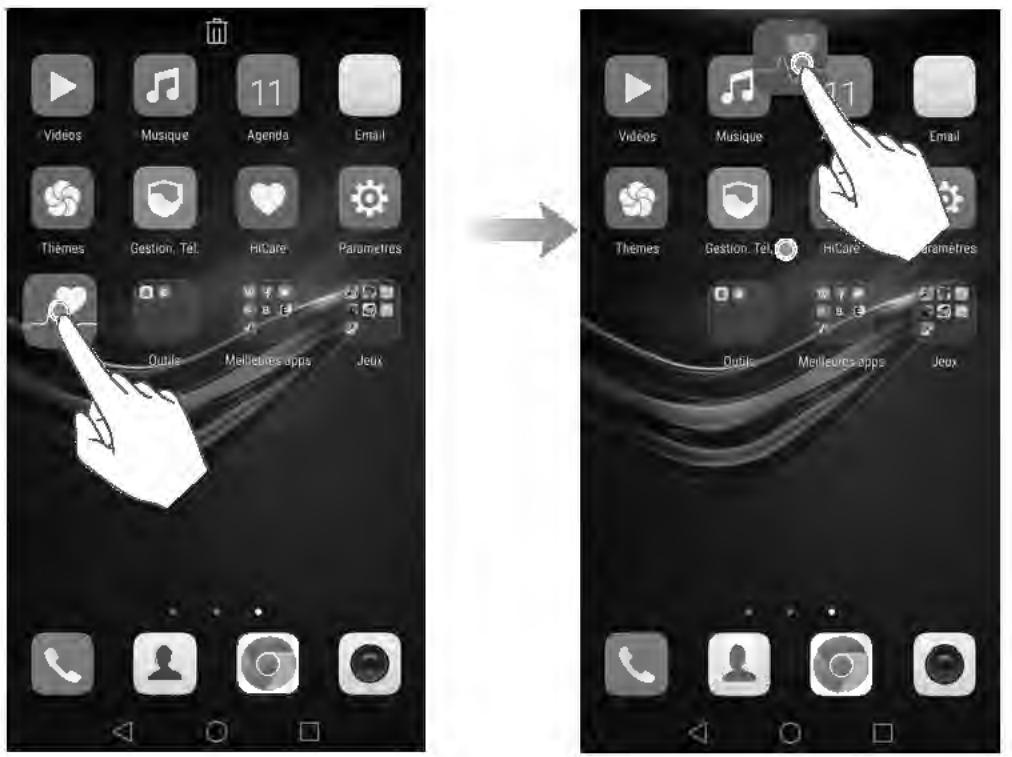 HUAWEI P9 PLUS GREY - Supprimer un widget ou une icône - 1