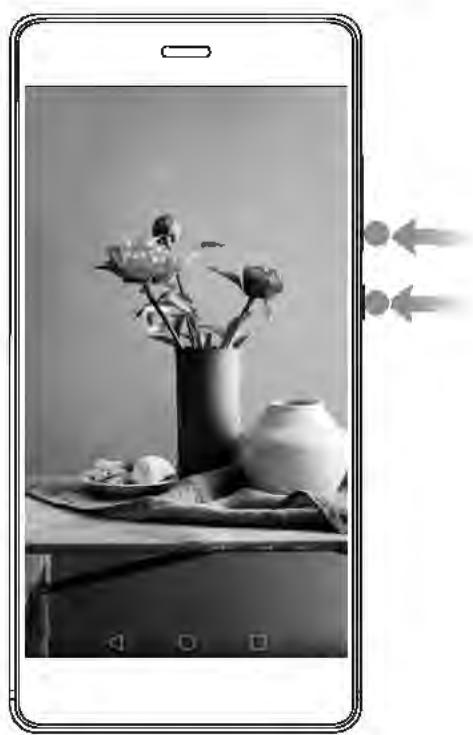 HUAWEI P9 PLUS GREY - En utilisant les boutons marche/arrêt et de réduction de volume - 1