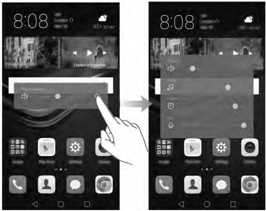 HUAWEI P9 PLUS GREY - Réglage rapide du volume du système - 1