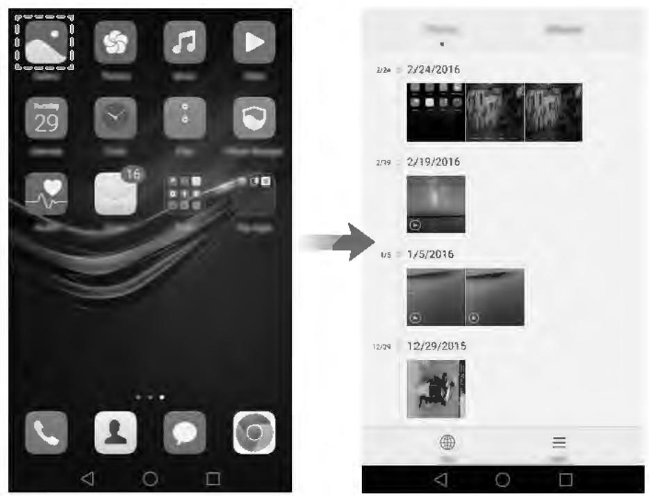 HUAWEI P9 PLUS GREY - Ouvrir une application depuis l'écran d'accueil - 1