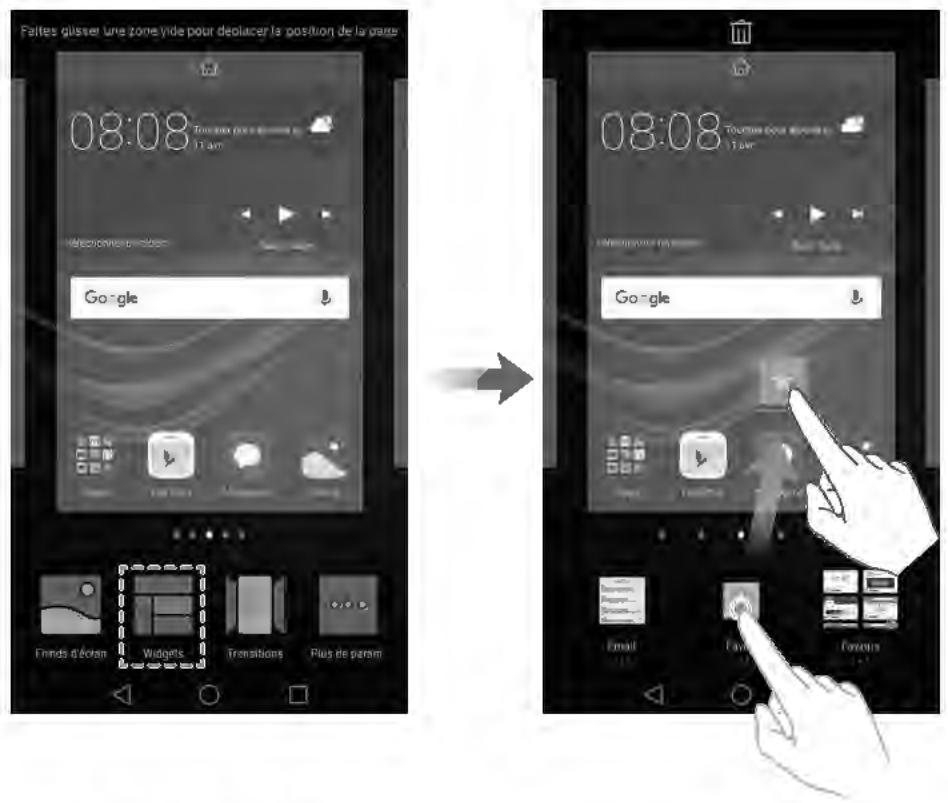 HUAWEI P9 PLUS GREY - Ajout de widgets à l'écran d'accueil - 1