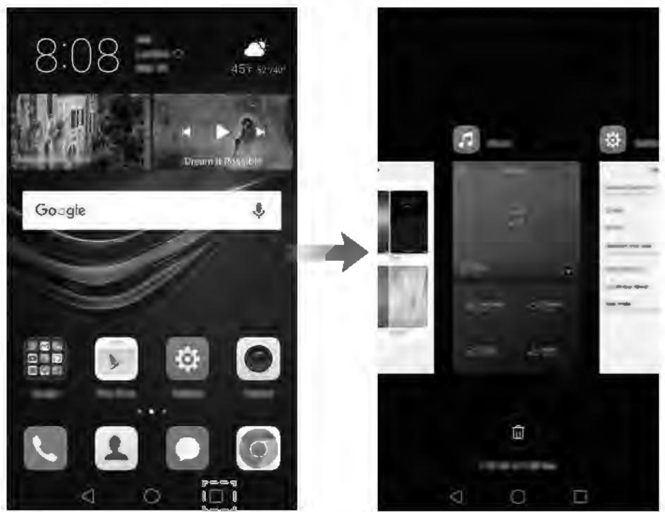 HUAWEI P9 PLUS GREY - Affichage des applications récément utilisées - 1