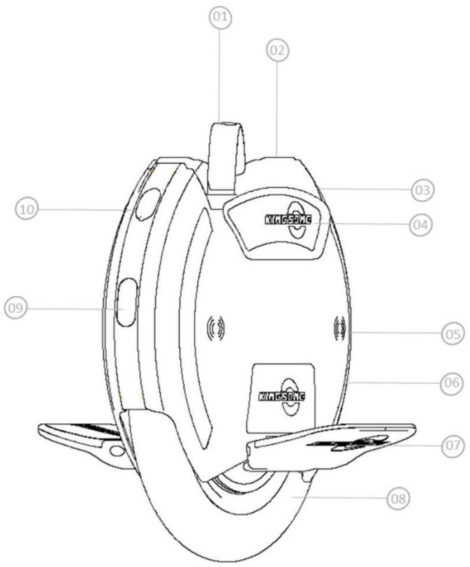 KINGSONG GYROPODEKS16SBLANC - Diagram KS14D - 1