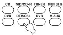 YAMAHA AV 3101 B - Appuyez sur une des touches de seLECTION d'entrée (©) ou ®MULTI CH IN pour seLECTIONner la source dont vous poulez changer le nom. - 1