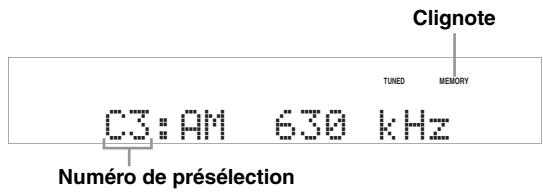 YAMAHA AV 3101 B - Mise en mémoire manuelle des fréquences - 1