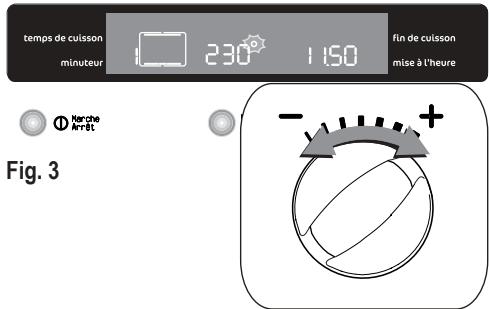 FAURE FOB 571 NOIR - Comment modifier la température et le temps de cuisson - 1