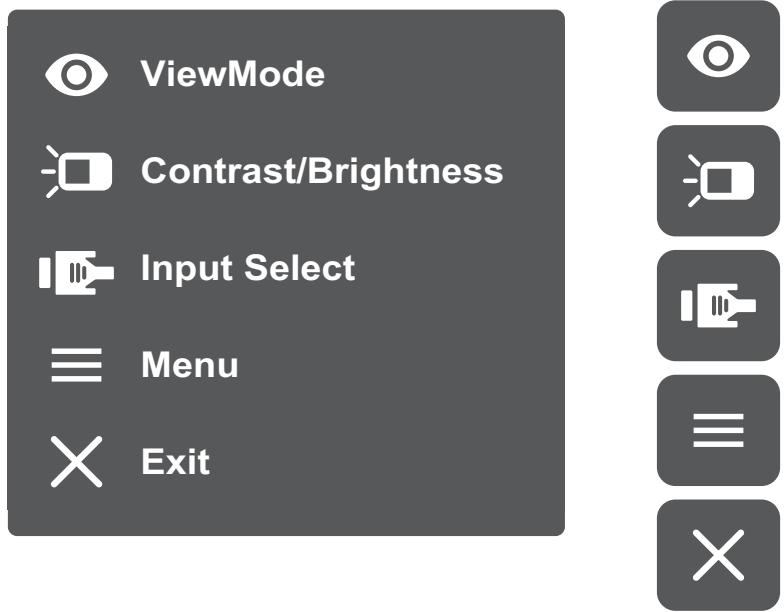 VIEWSONIC VX1755 - Menu rapide - 1