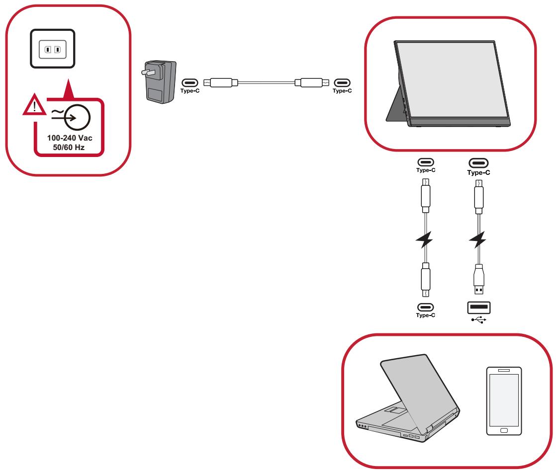 VIEWSONIC VX1755 - Alimenter un notebook ou un téléphone portable - 1
