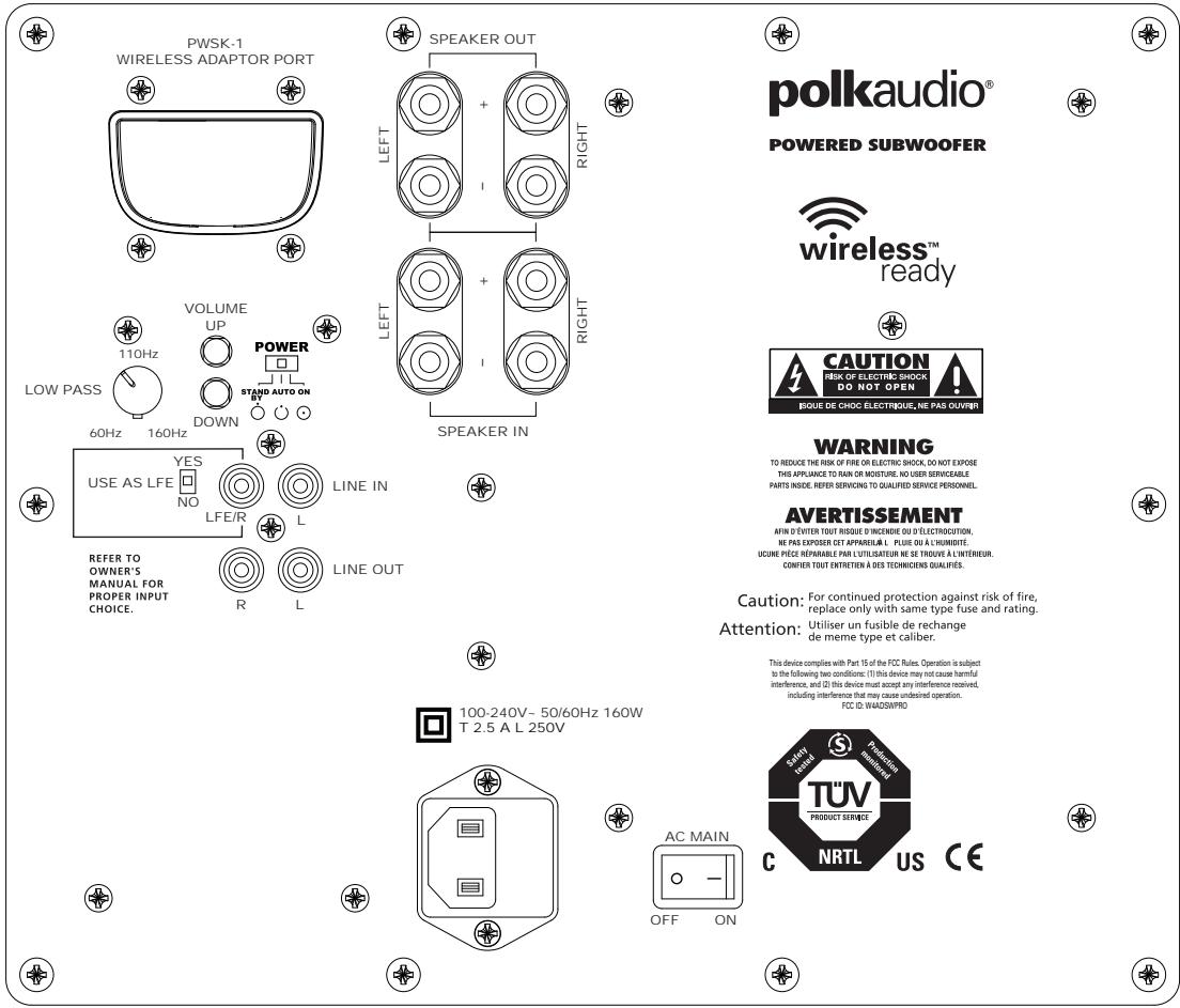 POLK DSW660 Wi BLACK - RéGLAGE PRECIS DE VOTRE SUBWOOFER - 1