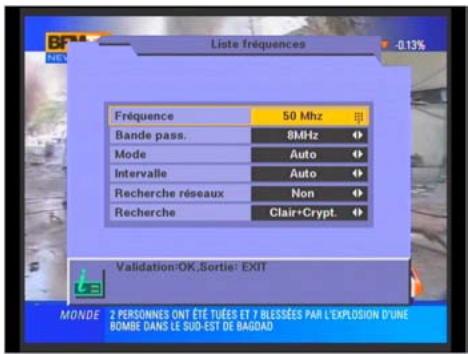 CGV PREMIO DT3 NOIR - «Fréquence TP» : Choix du canal VHF/UHF - 2