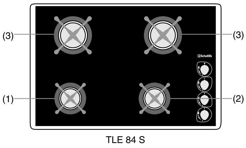 SCHOLTES TLE 63 S INOX - La table de cuisson - 1