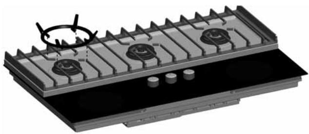 KITCHENAID KHMF9010/1 - Positionnement des grilles et de l'adaptateur pour WOK - 1