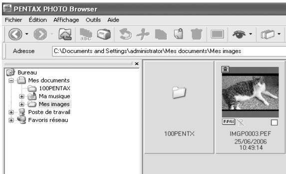 PENTAX Browser_3 - Déplacement/copie de fichiers image - 3