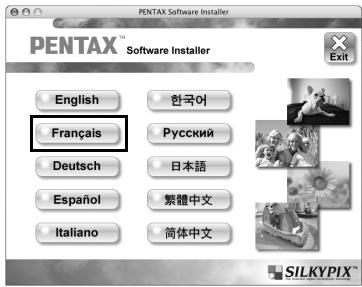 PENTAX Browser_3 - Selectionnez la langue sur l'écran qui apparait. - 1