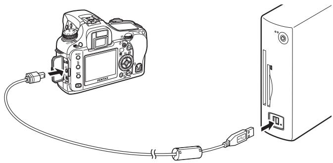 PENTAX Browser_3 - Éteignez votre apparéil et raccordez-le à votre ordinateur au moyen du cable USB. - 1