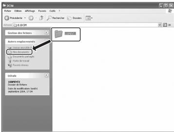 PENTAX Browser_3 - Faites glisser le dossier [xxxPENTX] ou [xxx_MMJJ] sur le bureau ou dans le dossier de votre choix, par exemple [Mes documents]. - 1