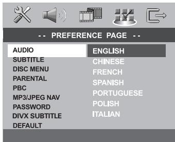 PHILIPS LX8500W - Choix de la langue doublage, sous-titres et menu disque - 1