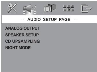 PHILIPS LX8500W - Menu Reglages Audio - 1