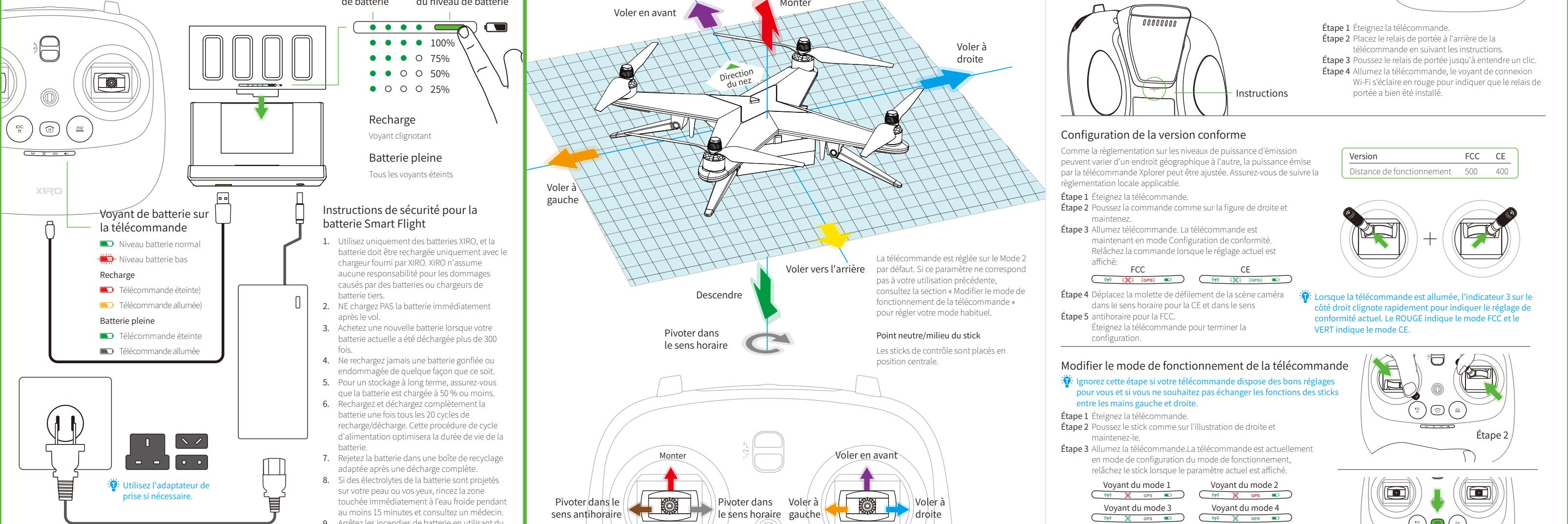 XIRO XPLORER Vision - Charger la télécommande et la batterie Smart Flight - 1