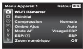 OLYMPUS TG-860 - Appuyez sur la touche MENU. - 1
