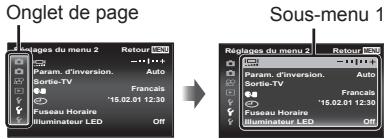 OLYMPUS TG-860 - Appuyez sur la touche MENU. - 2