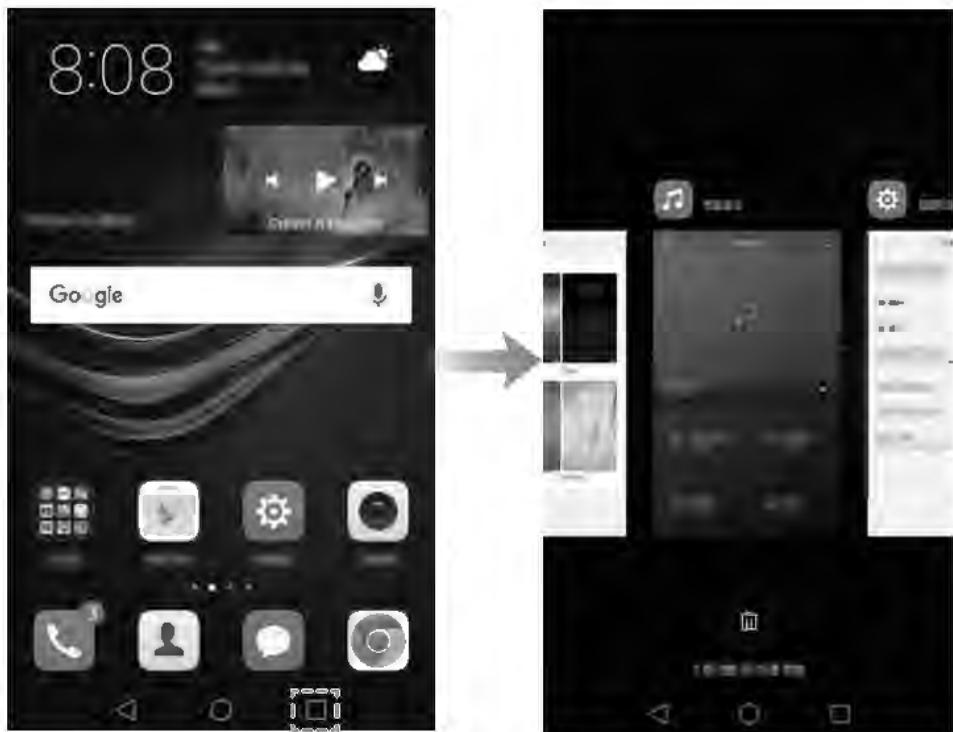 HUAWEI P9 Lite Gold - Affichage des applications récemment utilisées - 1