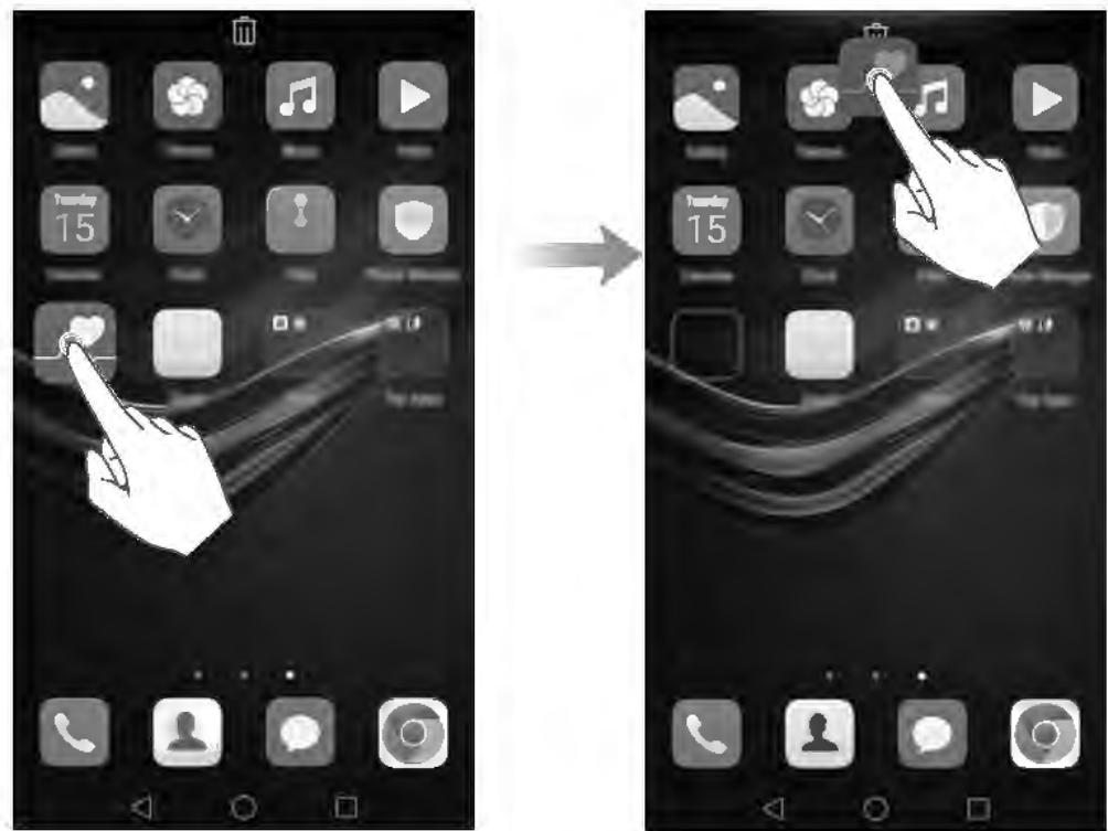 HUAWEI P9 Lite Gold - Supprimer un widget ou une icône - 1