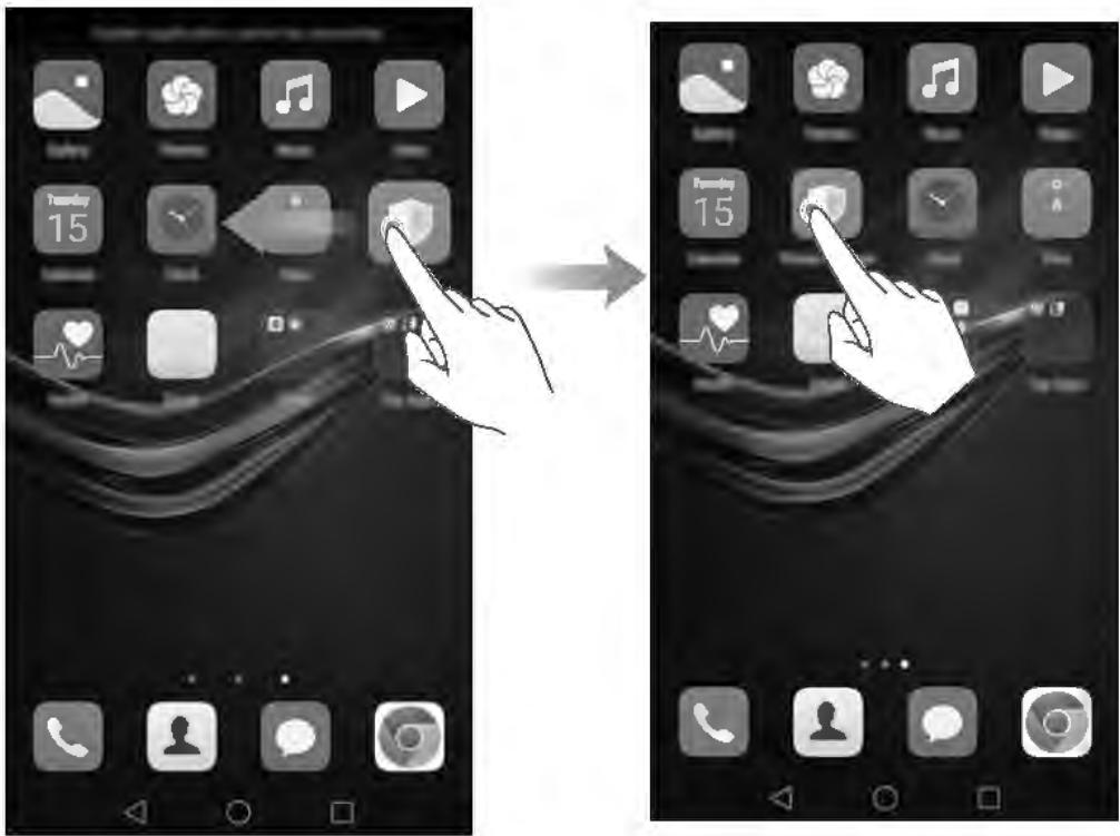 HUAWEI P9 Lite Gold - Déplacer un widget ou une icône - 1