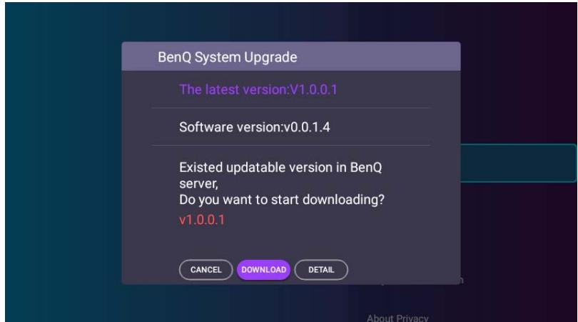 BENQ NC - Mise à jour système - 1